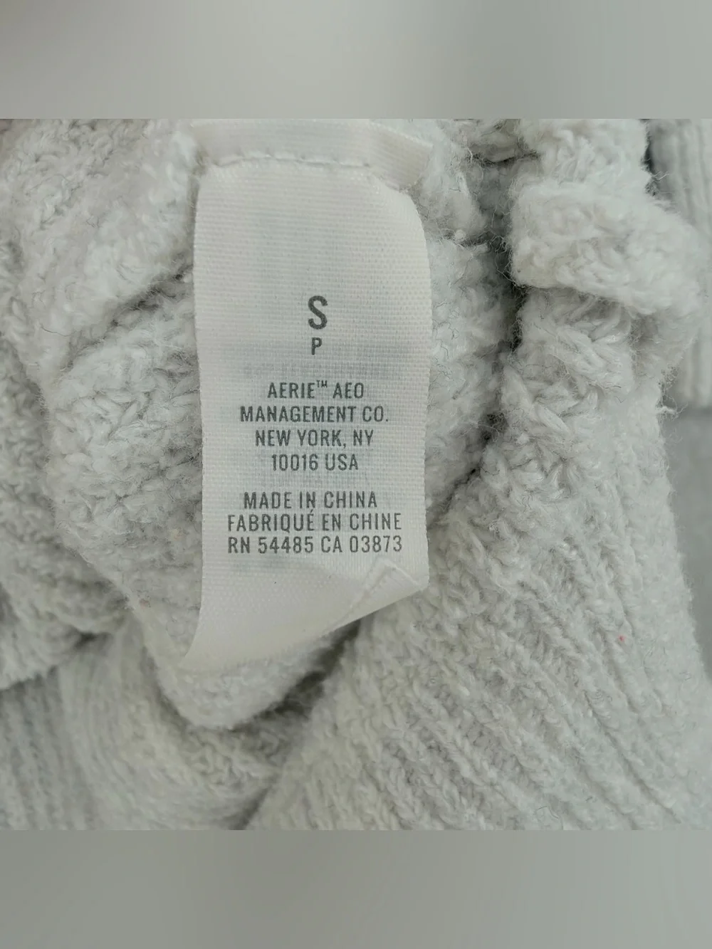 aerie Crewneck Sweater - Light Gray/white - Picture 10 of 14